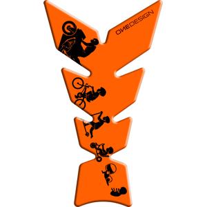 Polep palivové nádrže Print - Moon fluo oranžový