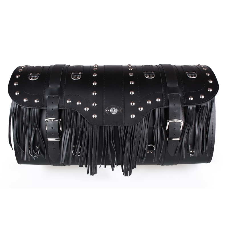 Kožený moto kufr na motorku Chopper RSA-16C se zámkem