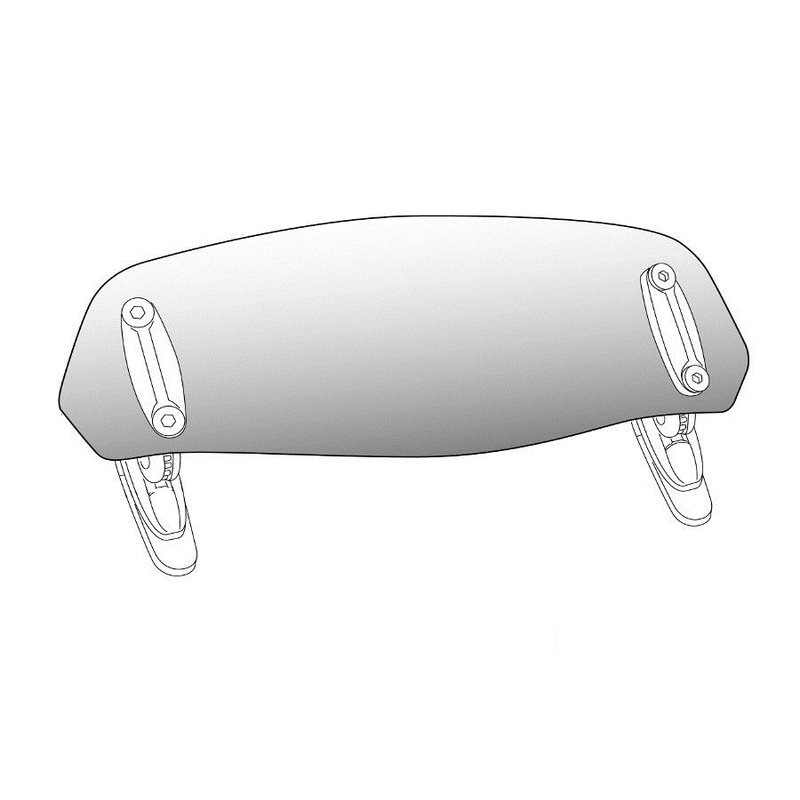 Přídavné plexi nastavitelné PUIG clip-on kouřová