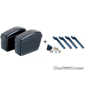 Boční kufry CUSTOMACCES EASY AMZ004N černý pár, s univerzální KF montáží