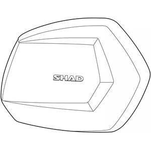 Spare part SC lid SHAD D1B35TRR pravý ALU