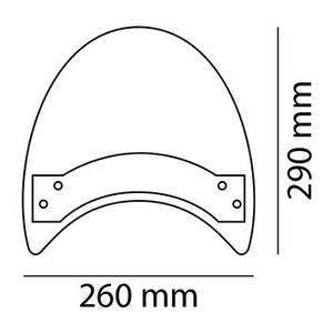 Plexi štít PUIG ROADSTER 5932W průhledný universal, fixations on handelbar