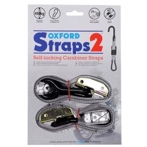 Nastavitelné a zesílené popruhy Oxford Carabiner Straps 25 mm šedé