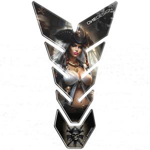 Polep palivové nádrže Print Black edition - Lady Pirate