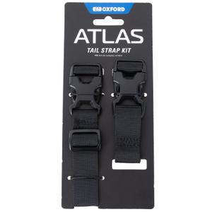 Zavazadlové popruhy Oxford Atlas Advanced Tail Straps Kit černé