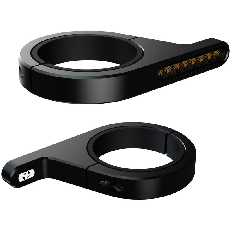 Blinkry na trubky přední vidlice Oxford DarkTurner černé