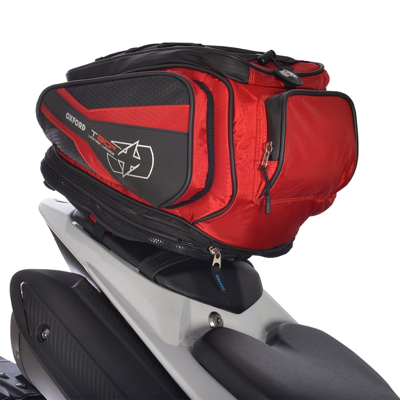 Tankbag a brašna na sedlo Oxford T30R Time Tank 'n' Tailer černo-červená